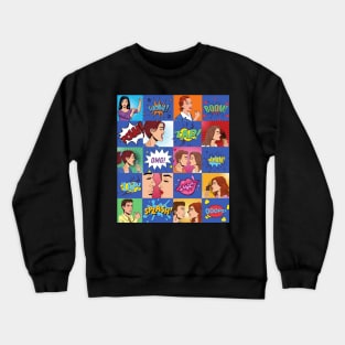 Retro Comic Strip Style Crewneck Sweatshirt